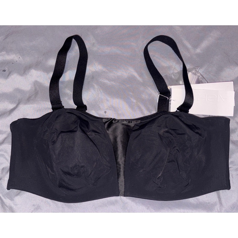 NEW HSIA Full Figure Black Strapless Underwire Convertible Straps Bra, 40C